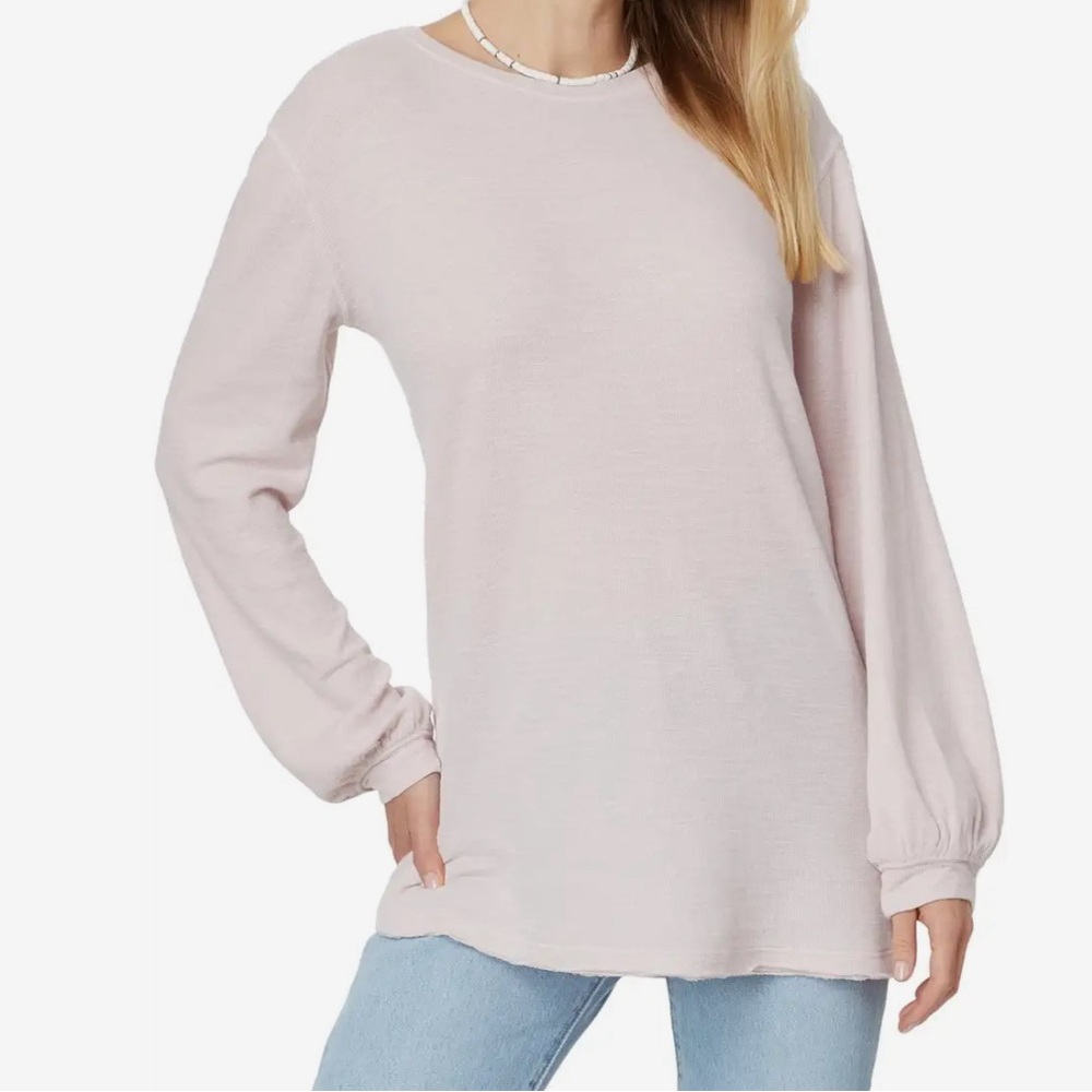 💗Free People Soul Song Light Pink Long Sleeve Tee💗
